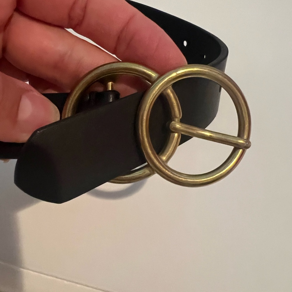 Black Belt with Gold Buckle